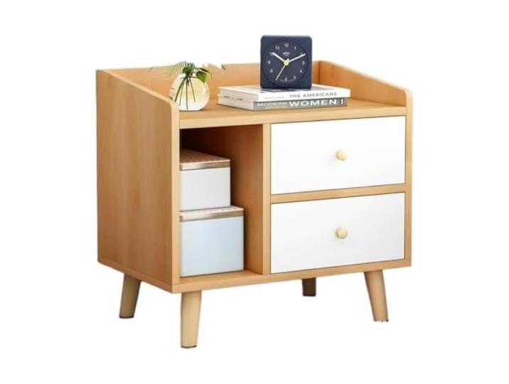 QCKNKMGG Nachttisch, Nachttisch aus Holz 02/01 for Schlafzimmer, Wohnzimmer, Sofa, Schlafsaal, Büro: Aufbewahrung(02)