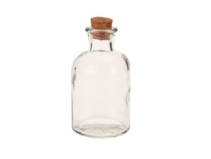 Glorex Glasflasche mit Korken 14 cl