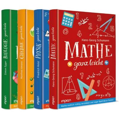 Mathe, Physik, Chemie und Biologie ganz leicht im Paket, Gebundene Ausgabe von Hans-Georg Schumann,Friedrich Holst,Manfred Amann,Simon Egger, Impian,