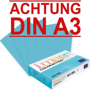 Antalis Kopierpapier Image Coloraction Lisboa, A3, 80g/qm, königsblau, 500 Blatt