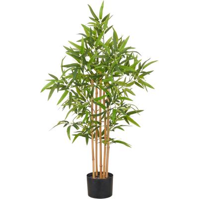 Kunstbambus CREATIV GREEN "Bambus", grün, H:100cm, Obermaterial: 75% Polyester, 25% Kunststoff, Kunstpflanzen, mit schönem Blattwerk
