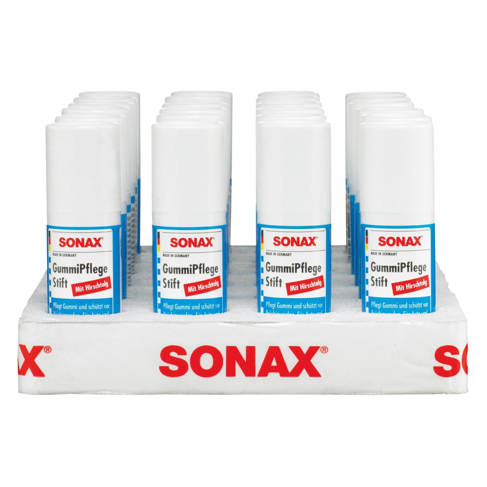 Sonax GummiPflegeStift Thekendisplay (18 g) verhindert im Winter das Festkleben von Gummidichtungen (04991000)