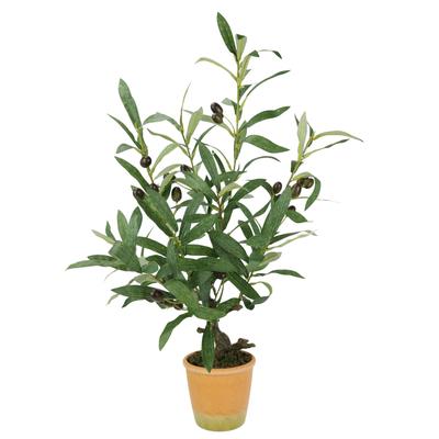 Kunstpflanze I.GE.A. "Künstlicher Olivenbaum mit schwarzen Früchten", grün, B:35cm H:57cm L:27cm, Polyester, Kunstpflanzen, Kunstpflanze, Olive Mediterran Ölbaum Grünpflanze Kunstbaum Dekobaum Baum