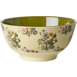 RICE Melamin Schale Retro Bouquet Medium, H 7,5 Ø 15 cm, 700 ml