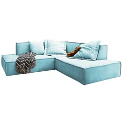 ECKSOFA SAMU Hellblau Webstoff