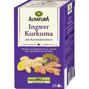 Alnatura Tee Ingwer Kurkuma mit Koriandersamen, BIO, Kräuter & Chai-Tee, 40 g, 20 Beutel