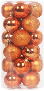 Inspire Picks Mini Flocked Christmas Ball Ornament Set (24PCS) bronze 3cm 2cm Or 3cm