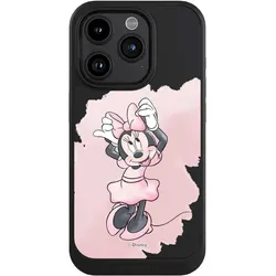 Nivocase Hülle für Apple iPhone 15 Pro Handyhülle NIVOcore Case Schwarz Disney Motiv ohne Hintergrund (Apple iPhone 15 Pro), Smartphone Hülle, Schwarz