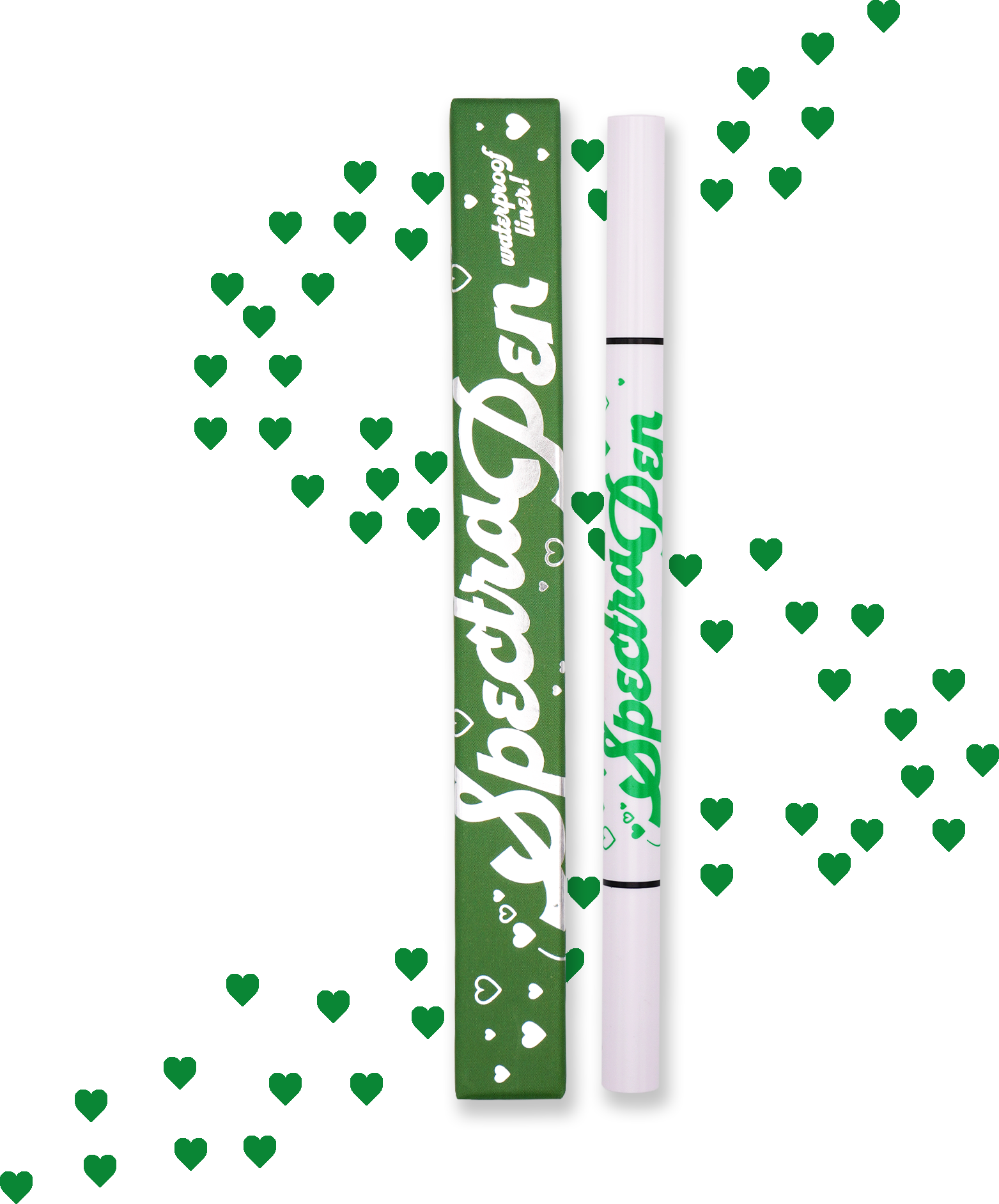 Heart Green Spectra Pen - Stamp & Eyeliner Pen - Glisten Cosmetics