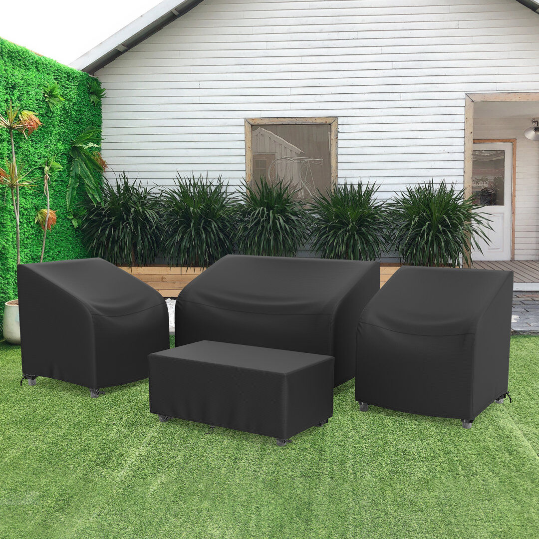 Metro Outdoor Conversation Set Cover Black 30cm H X 27cm W X 51cm D