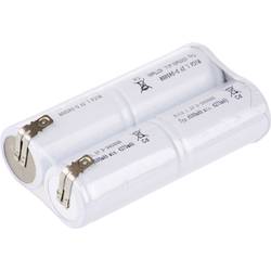 Mexcel Inline L2x2 Akkupack 4x Mono (D) hochtemperaturfähig, U-Lötfahne, Flat-Top NiCd 4.8 V 4000 mAh D-D4000H