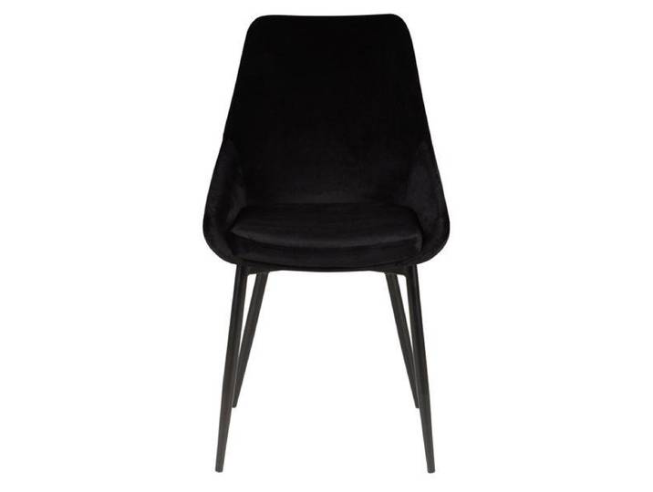 Chaise en velours noire