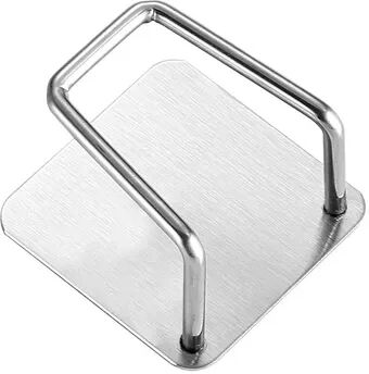Youfap Market Stainless Steel Sink Sponge Holder, Self Adhesive Wall Rack For Kitchen Drain Drying And Storage silver