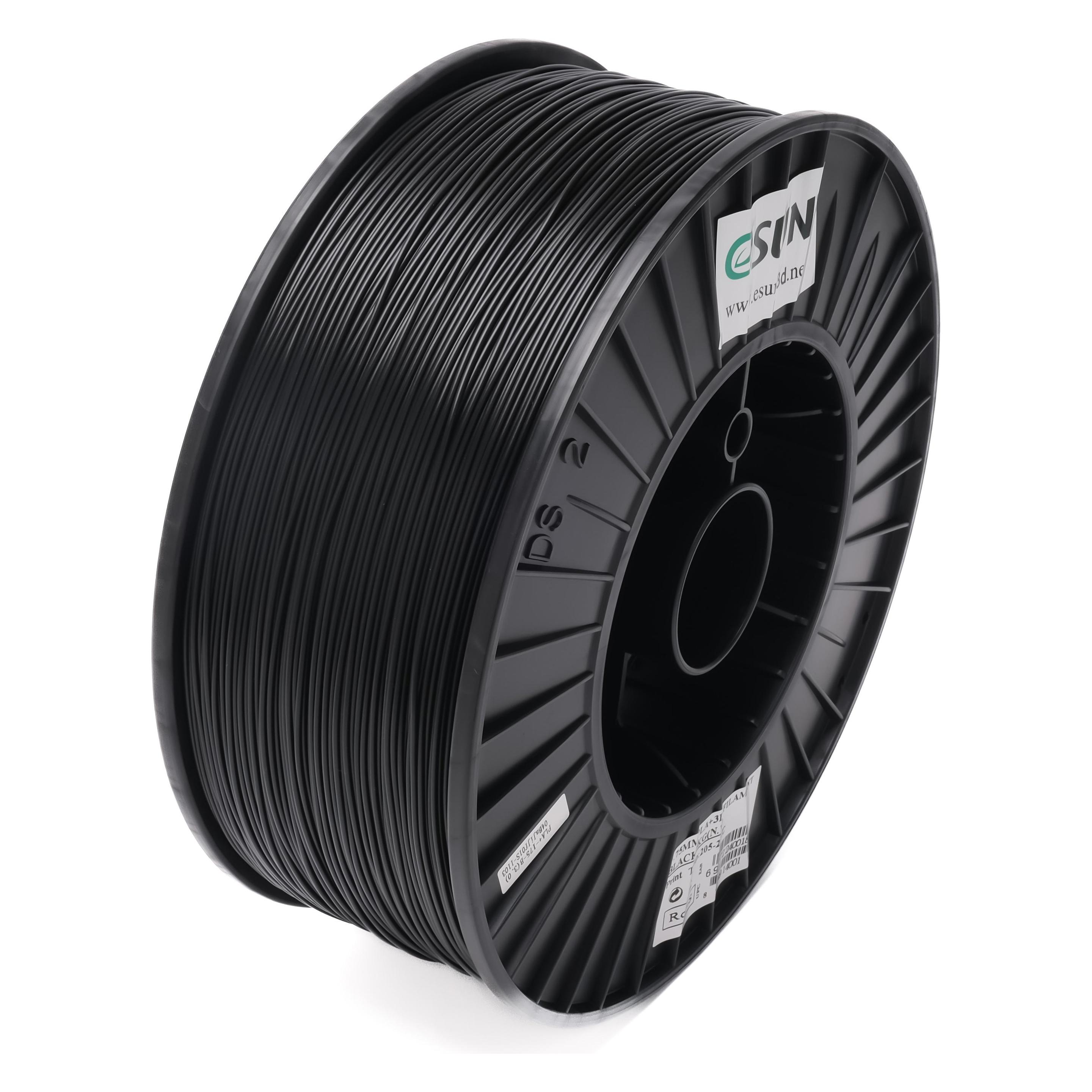 eSUN PLA+ Filament 1.75mm Schwarz 3Kg (PLA, PLA+, 3000 g, 1.75 mm) (PLA+175B3)