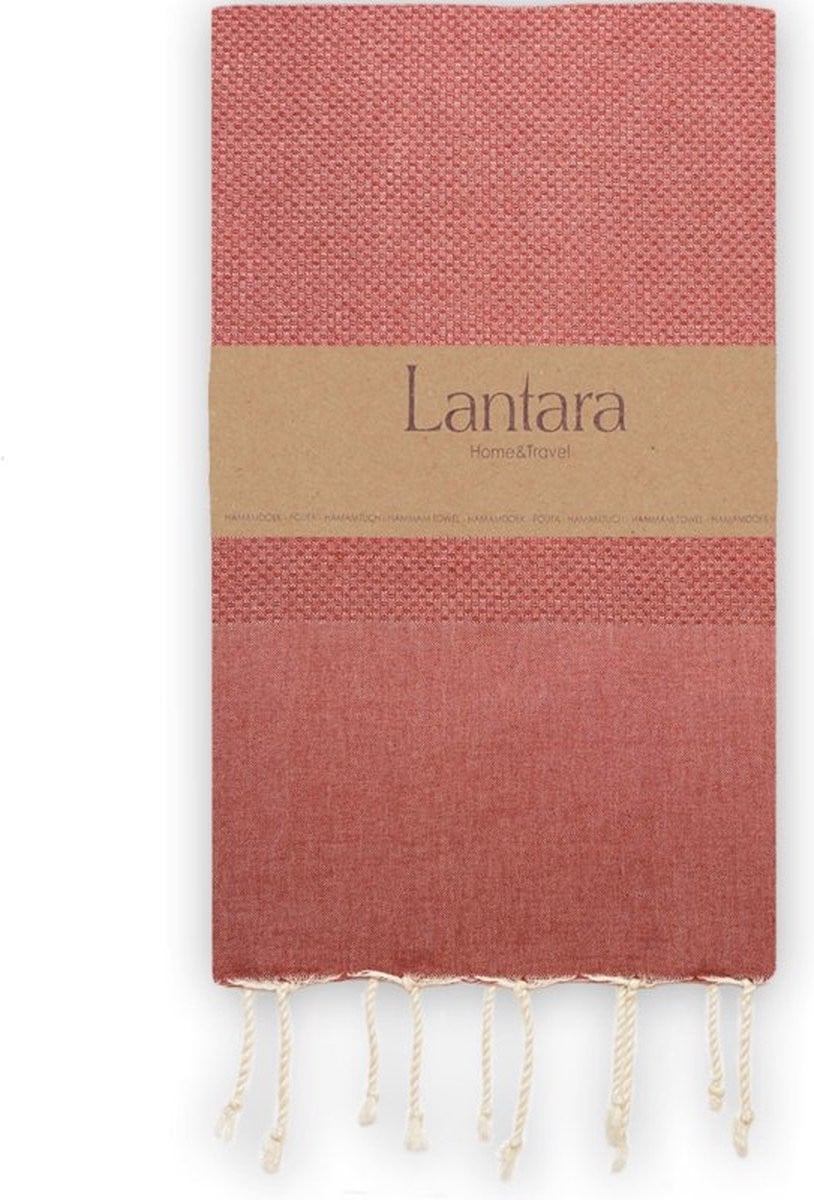 Lantara Hamamdoek Wafel - Terracotta - 100 x 200 cm