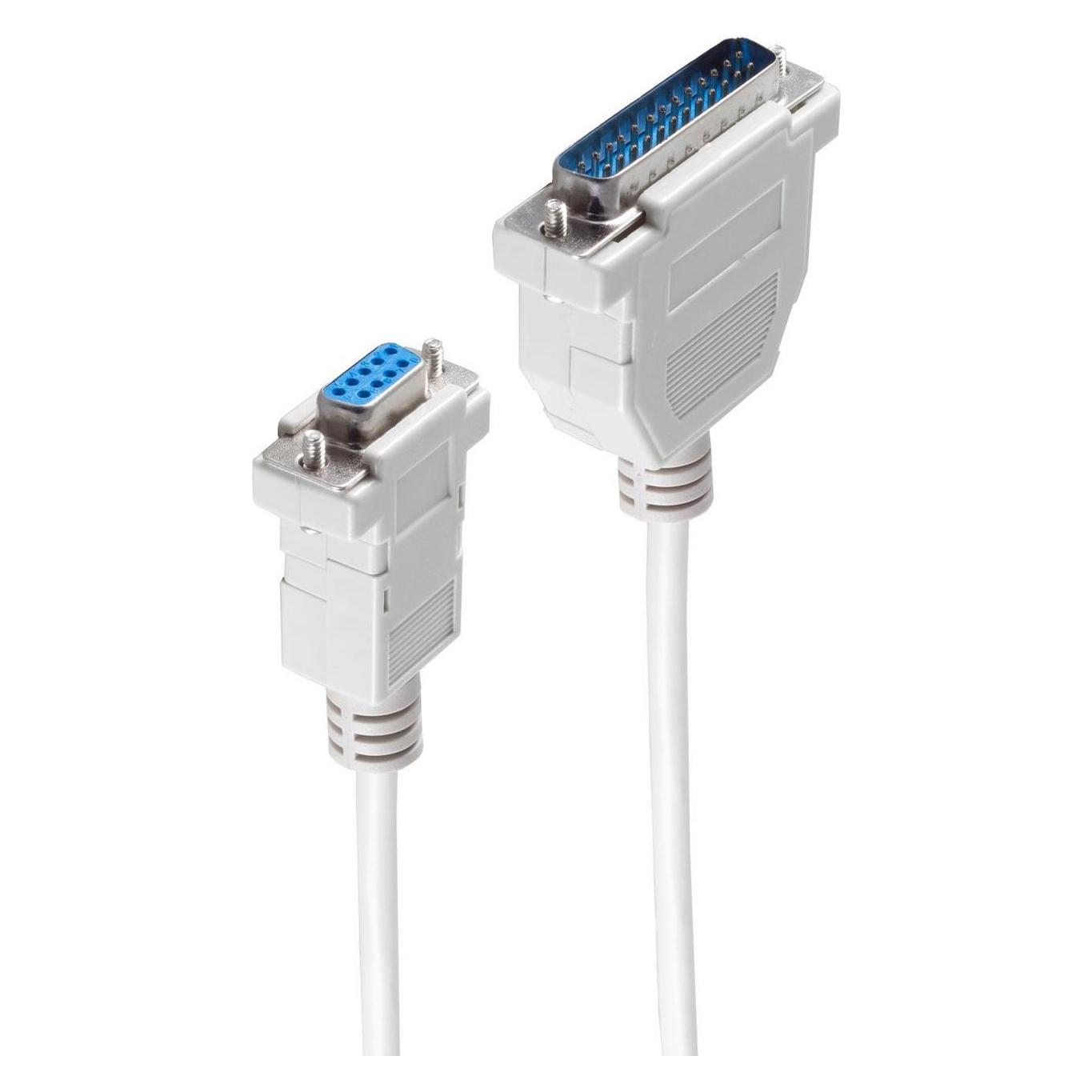 Shiverpeaks -BASIC-S--Modem-Kabel, 9-pol. Sub D-Kupplung auf 25-pol. Sub D-Stecker, Modem diagram, 9-adrig, mit (BS78065-2)