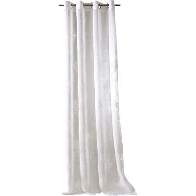 Vorhang WECKBRODT "Agatha" Gr. 1, weiß, B:135cm H:245cm, Microfaser, Polyester, Gardinen, Barock-Stickerei und Lurexfäden, Gardine, Store