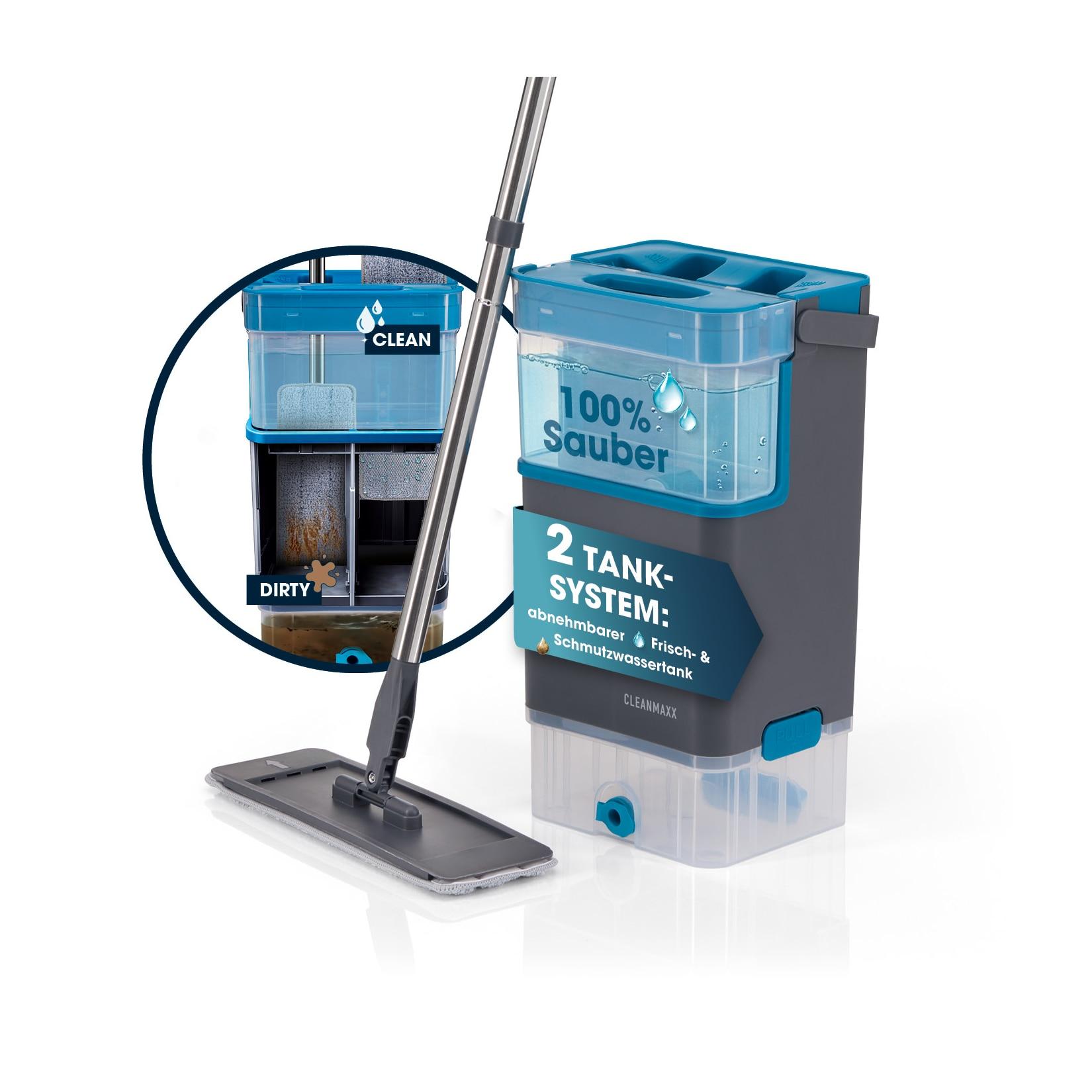 CLEANmaxx Komfort-Mopp 7l grau/blau 2 Kammer-System