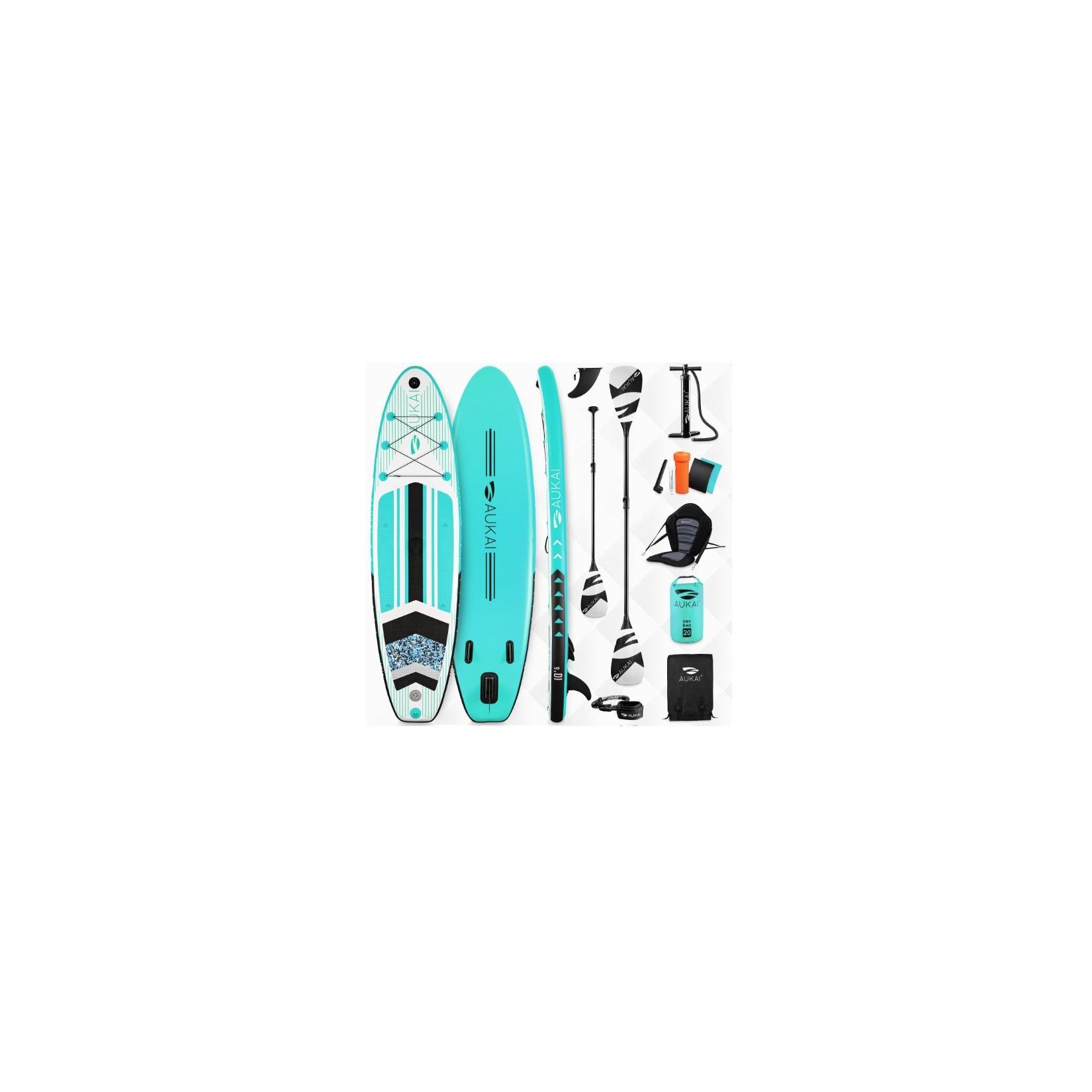 Stand Up Paddle Board "AUKAI Pro" mit Kajak-Sitz türkis