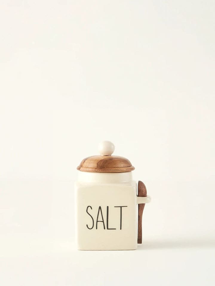 BELLA MAISON Gewürzbehälter "Salt" in Creme/ Braun - 330 ml - onesize