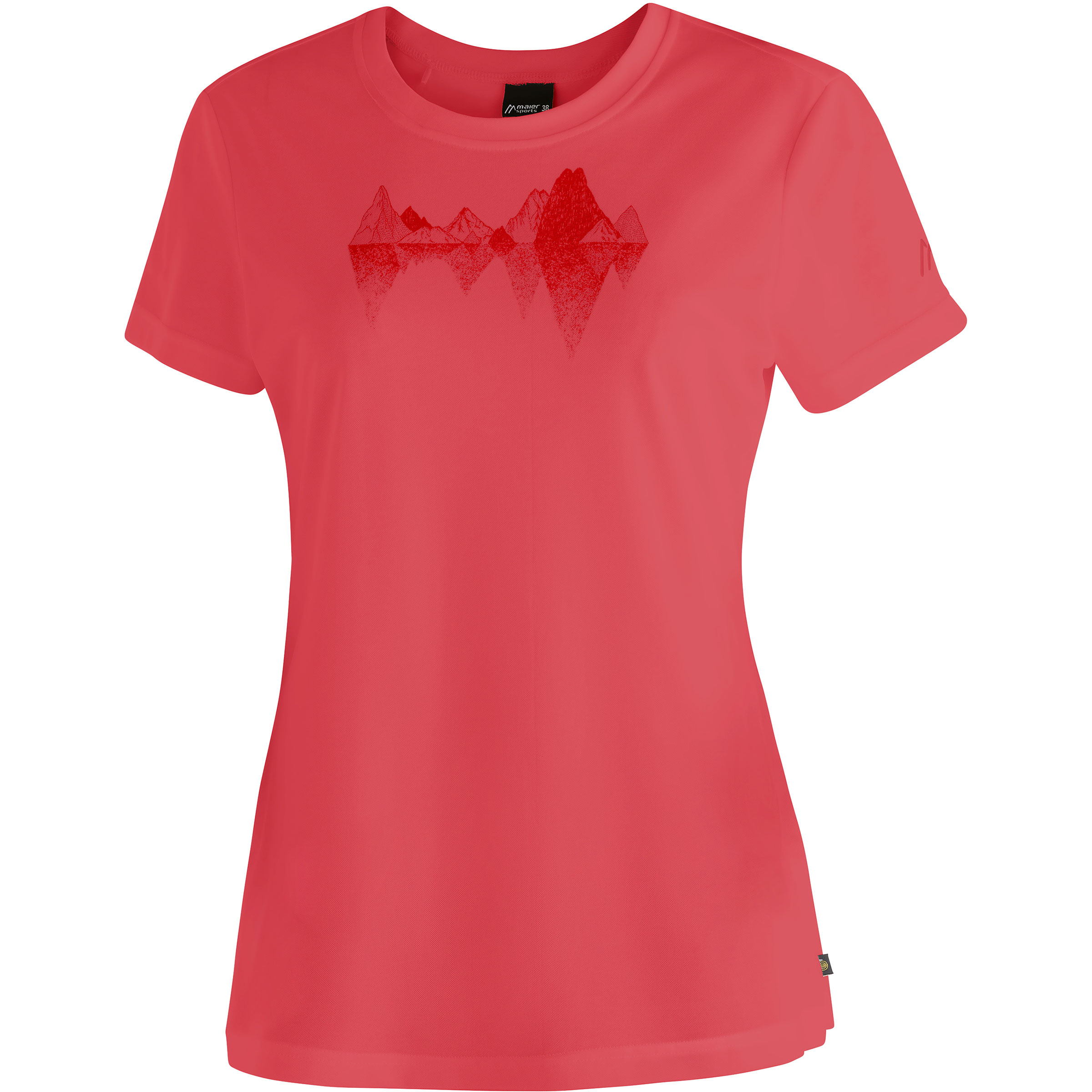 Maier Sports Tilia Pique Damen T-Shirts pink Größe M Camping Schnell trocknend