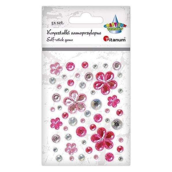 Titanum Selbstklebende Kristalle Blumen Mix 53 Stk (48020553)