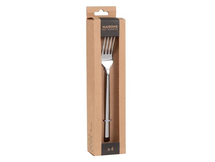 Gabeln aus Edelstahl, silber, Set aus 4