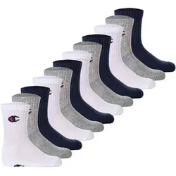 CHAMPION Champion Kinder Socken, 12er Pack - Crew Socken, einfarbig, Größe 27-30 in Blau Blau