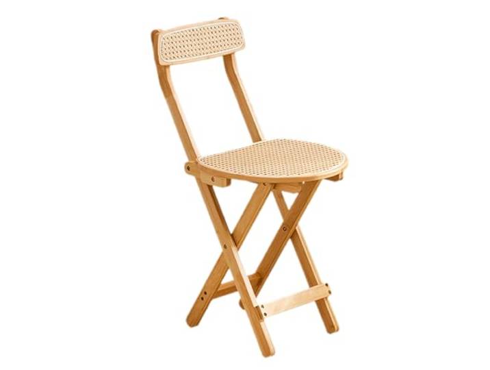 XCHtuerFY Klapphocker, Barhocker aus Holz, Frühstücksbarhocker Holzoptik(Wood,S 46.5cm)