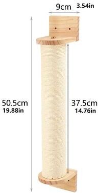 Inspired Finds Wall Mounted Cat Climbing Shelf Set With Scratching Post, Cat Bed, Hideaway House, And Activity Steps vertical Scratch Pole