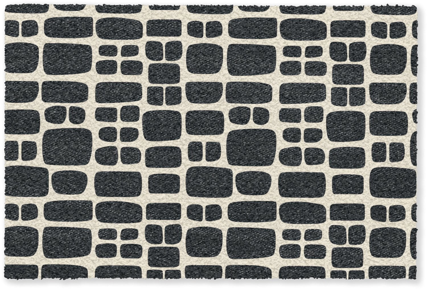 MuchoWow Deurmat Modern Organisch - Zwart - 90 x 60 cm