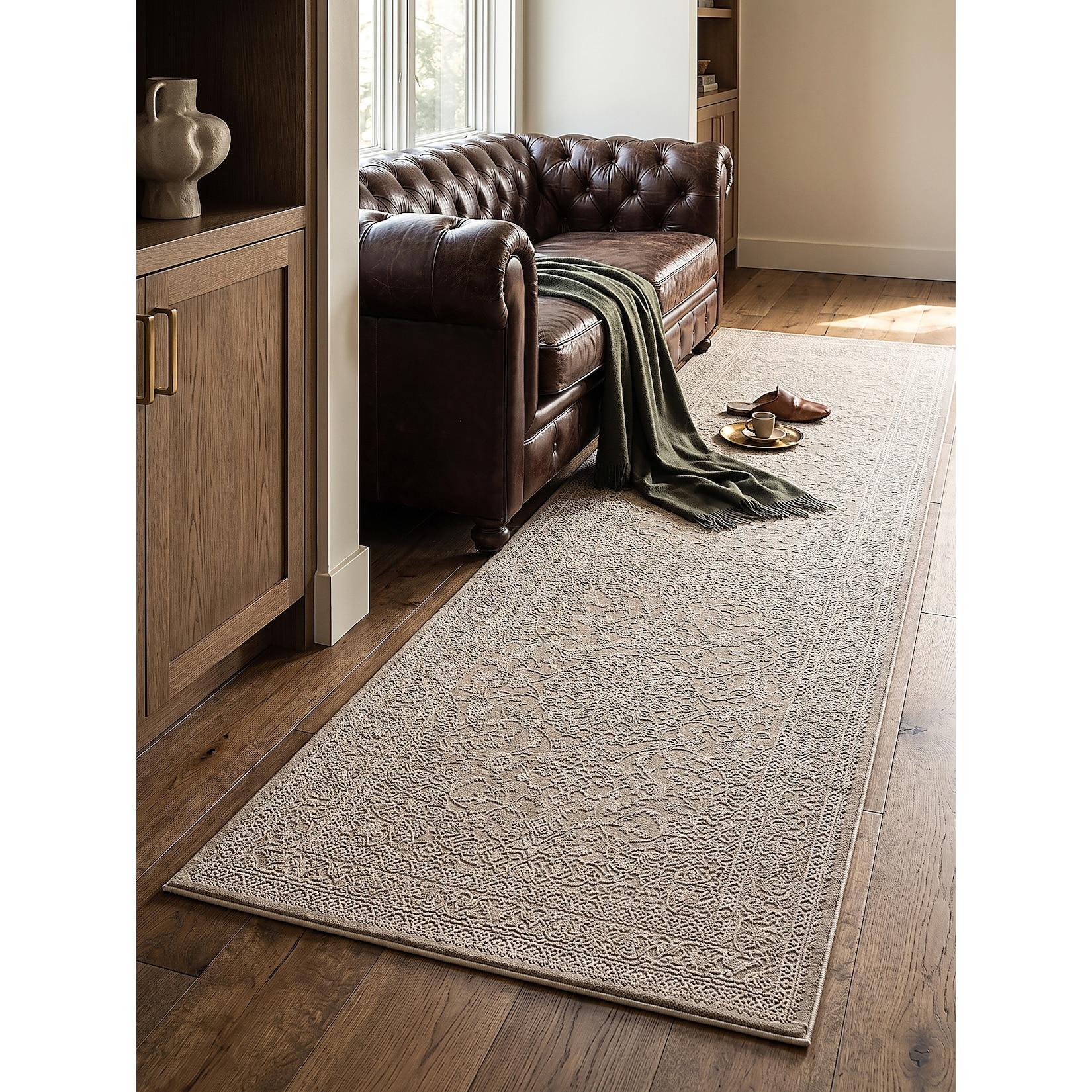 Läufer Waschbar Beige 80x300 cm - KASOS Kadima Design