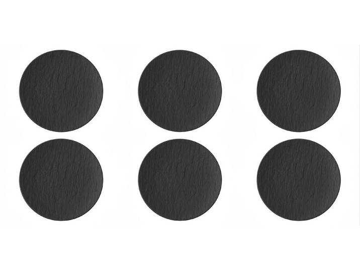 Villeroy & Boch Brotteller Manufacture Rock, Spülmaschinengeeignet, Schwarz, Manufacture Rock, H: 2cm