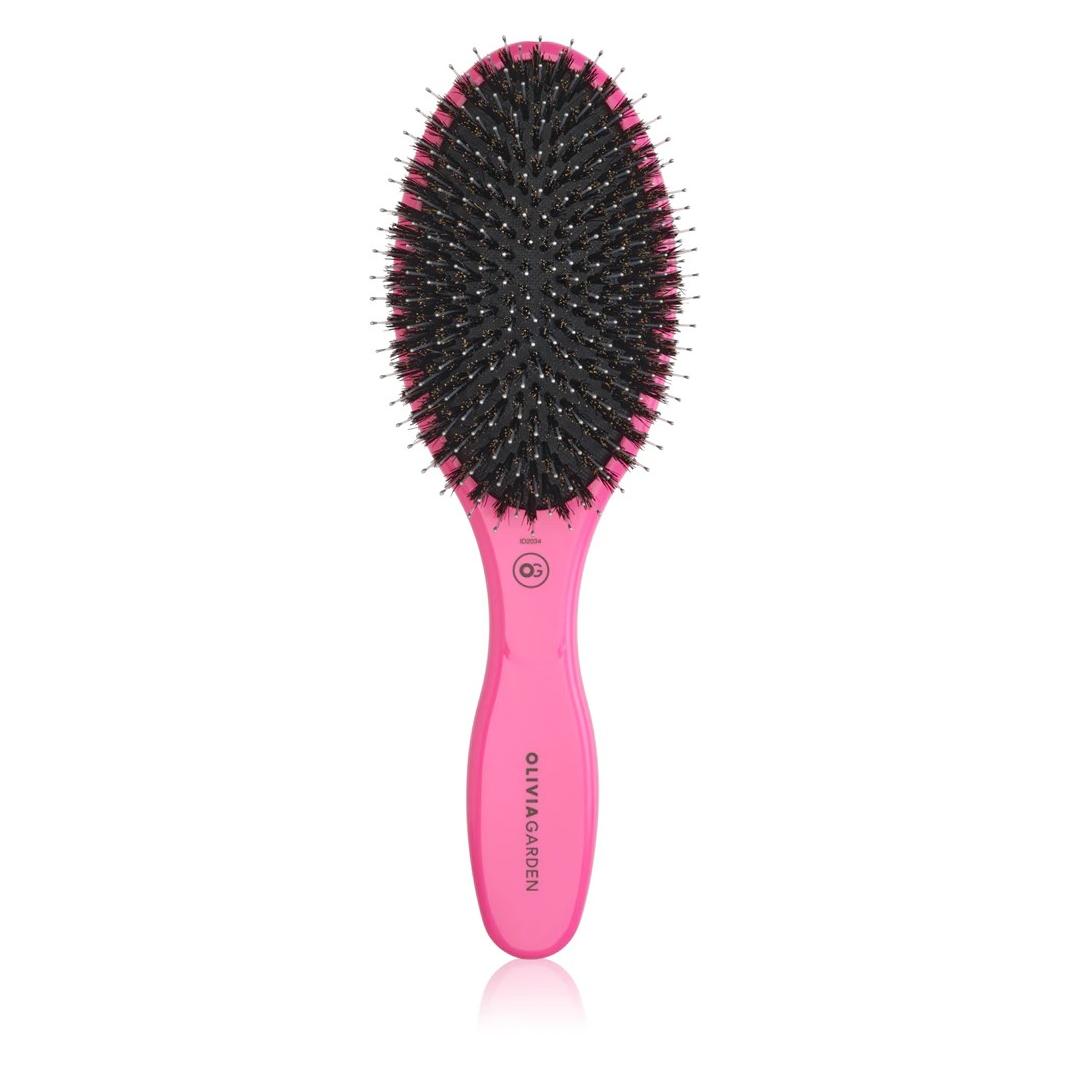 Olivia Garden Expert Care Oval Wildschwein-/Nylonborsten Pink (B-2527)