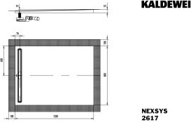 Kaldewei 411746302676 DW NEXSYS Mod.2617, 800x1200, schwarz