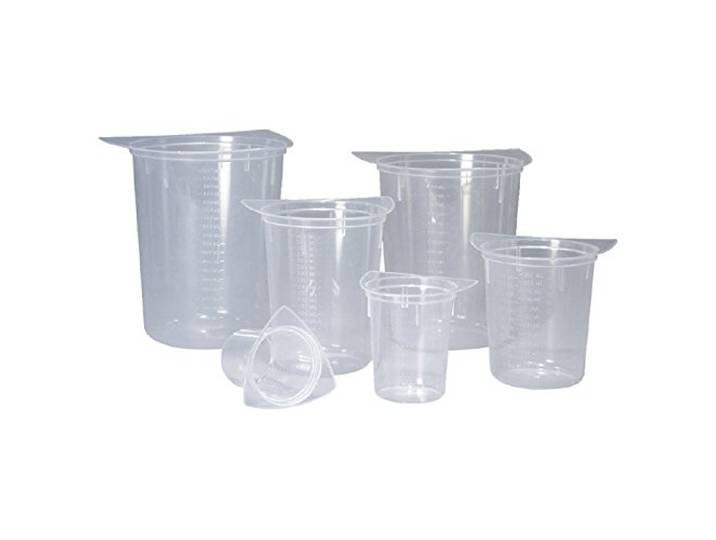 neoLab Polypropylen Tripour-Becher, Transparent, 800mL Kapazität, 100 Stück