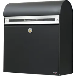 ALLUX KS200 Briefkasten - Schwarz, Briefeinwurf in Aluminium