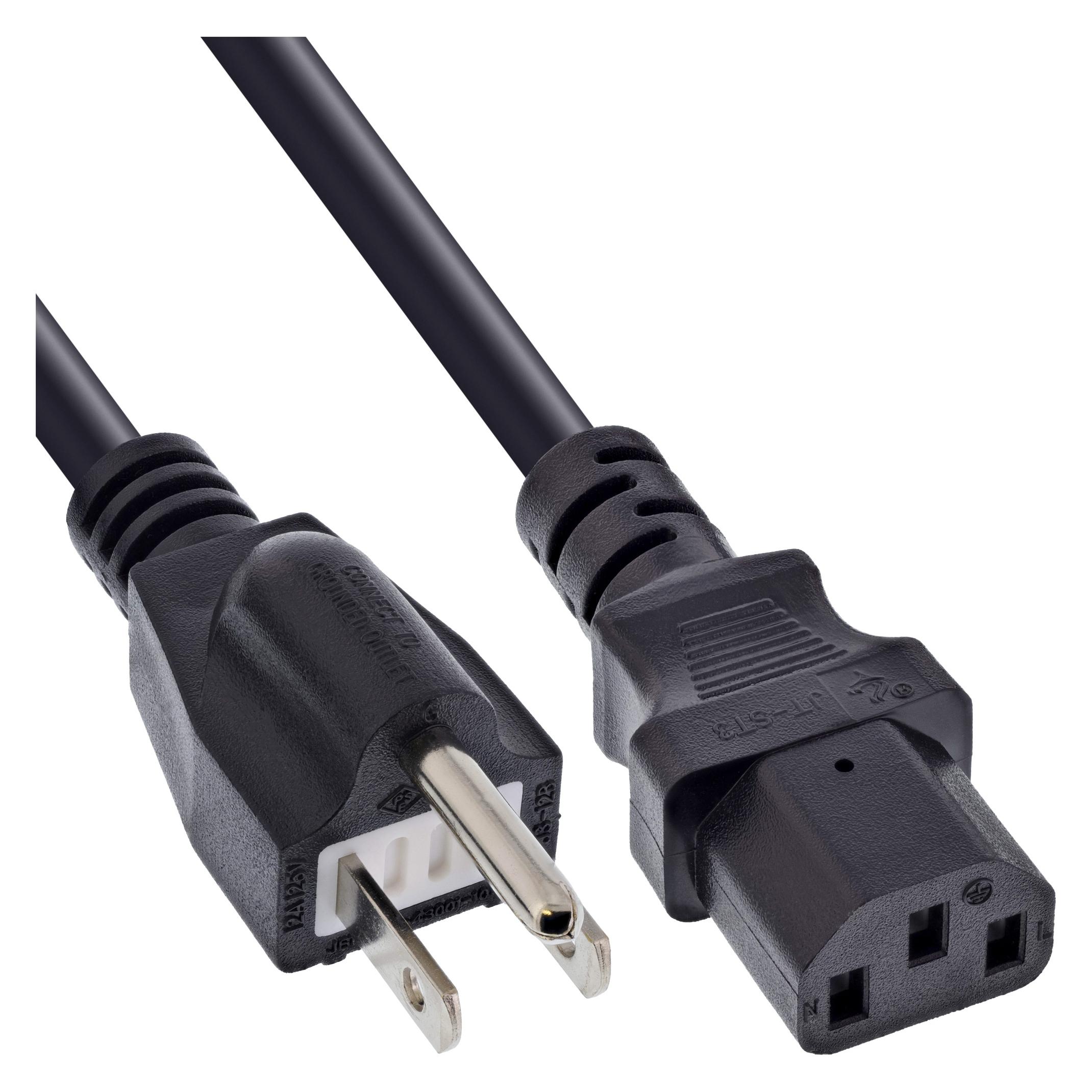 InLine Netzkabel, Netzstecker Japan auf Kaltgerätestecker C13, 1,8m (1.80 m) (16658J)