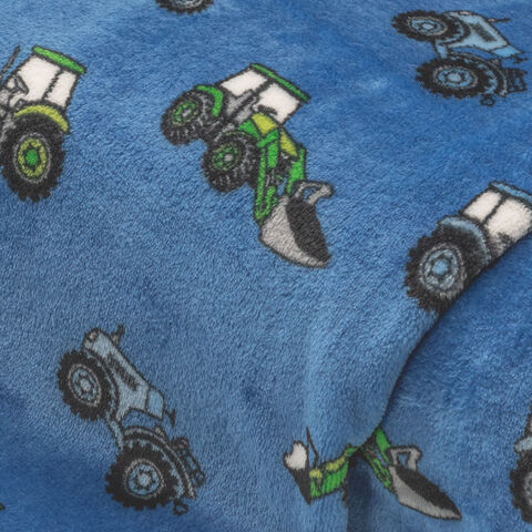 Wellness-Fleece "Traktor", blau-color
