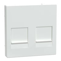 Zentralplatte zweifach Anschluss für Modular-Jack weiß, Retail