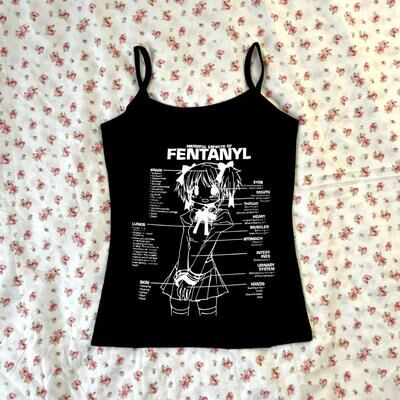 Inspire Select Cute Gothic Cartoon Graphic Corset Crop Tank Y2K Streetwear EMO Girl Cami Top black 6