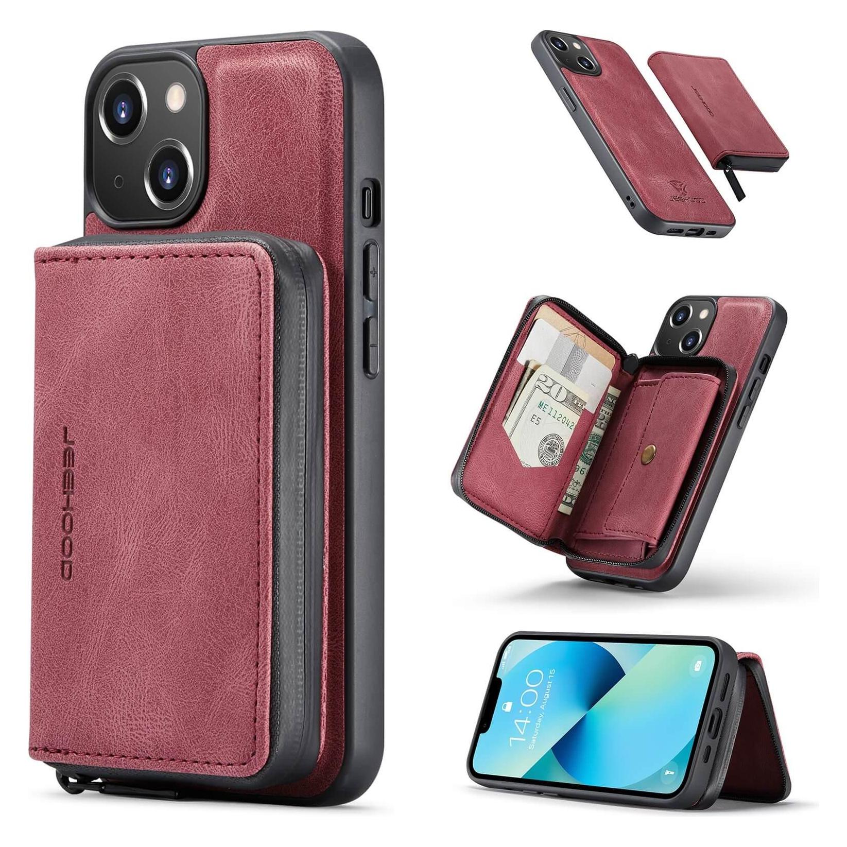 Cover-Discount iPhone 14 Plus - Hülle mit Kreditkarten Etui rot (Apple iPhone 14 Plus) (EDA003545302D)