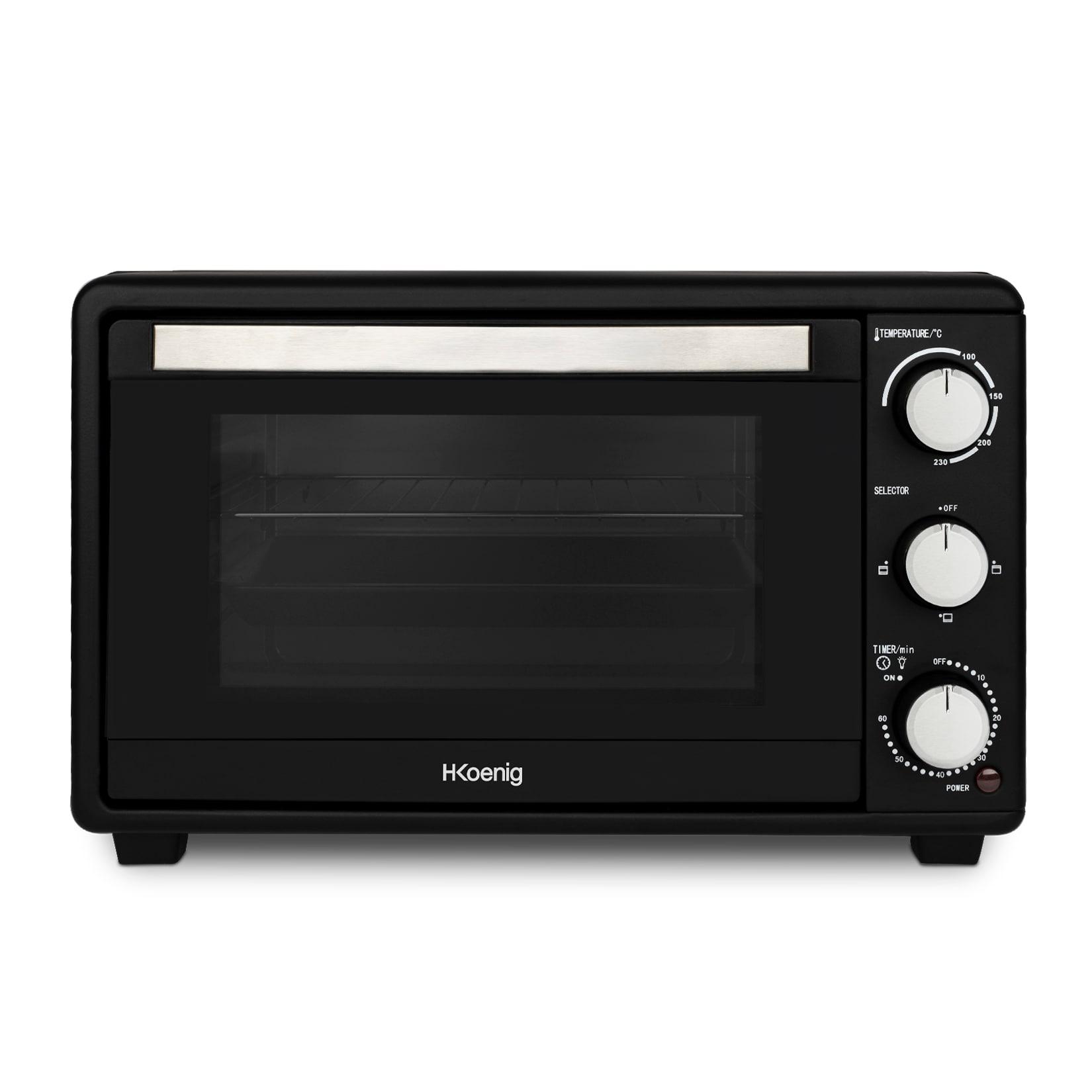 H.Koenig Mini-Backofen FO25 / 25L / Kompakter freistehender Multifunktions-Hochleistungsbackofen / 1500W / Programmierbar / 230° / 60 min