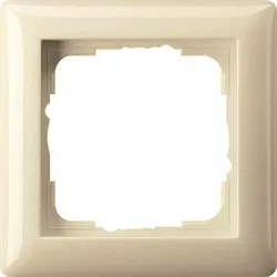 Gira Standard 55 Rahmen, 1f, cremeweiß/elektroweiß, glänzend, Kunststoff, Unterputzmontage, Thermoplast, 21101