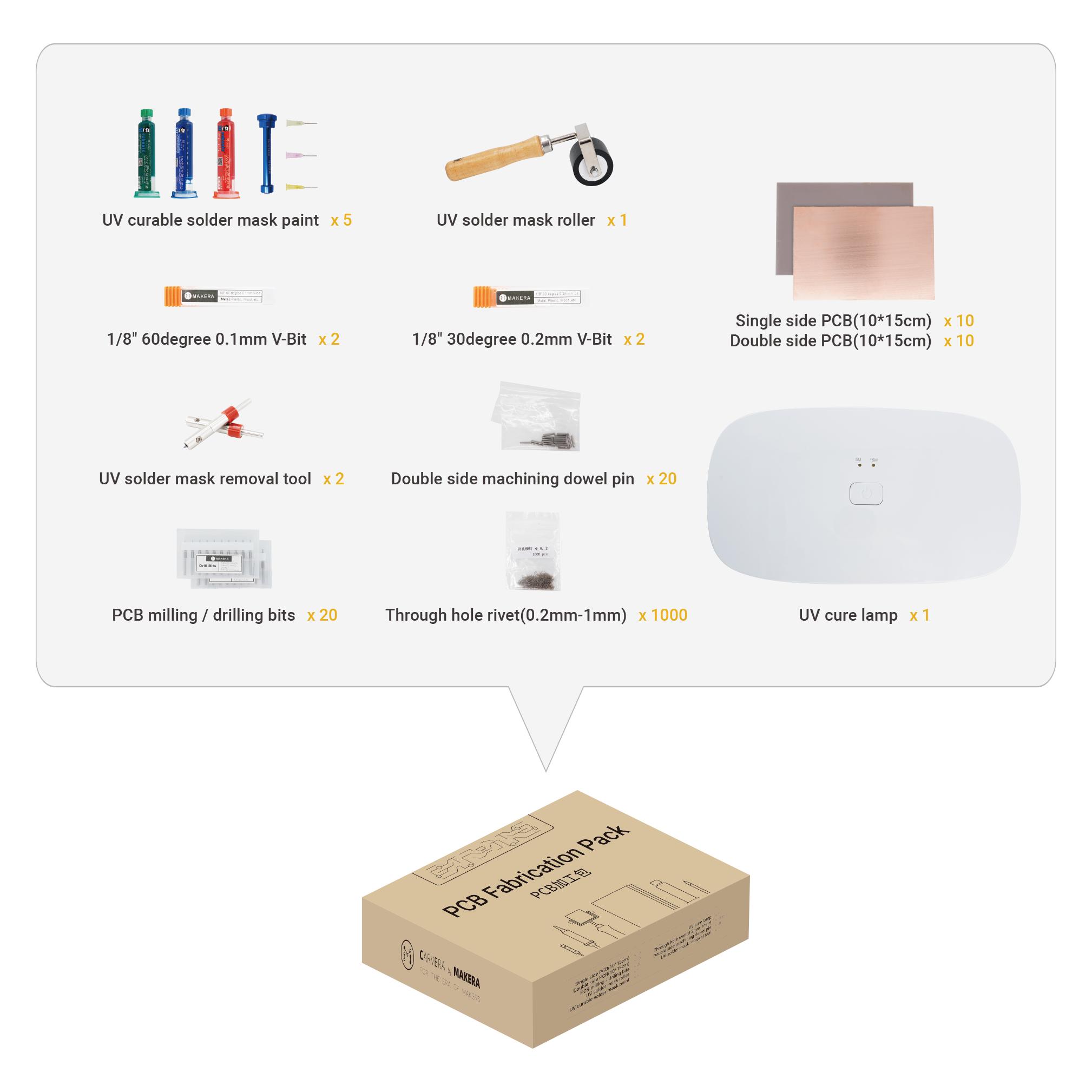 Makera Carvera PCB Fabrication Pack (C1-PCB)