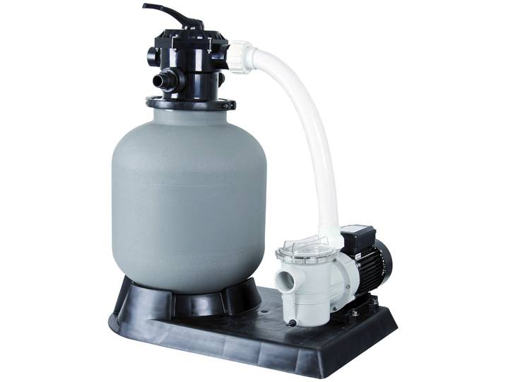 Sandfilteranlage INFINITE SPA Poolmax TP35 und Sandfilter , grau (grau, schwarz), B:80cm H:73cm L:77,5cm, Kunststoff, Stahl, Filteranlagen, Sandfilteranlage, 400 - 4 m3/h, Mehrwegeventil, Manometer, Basis zur Montage