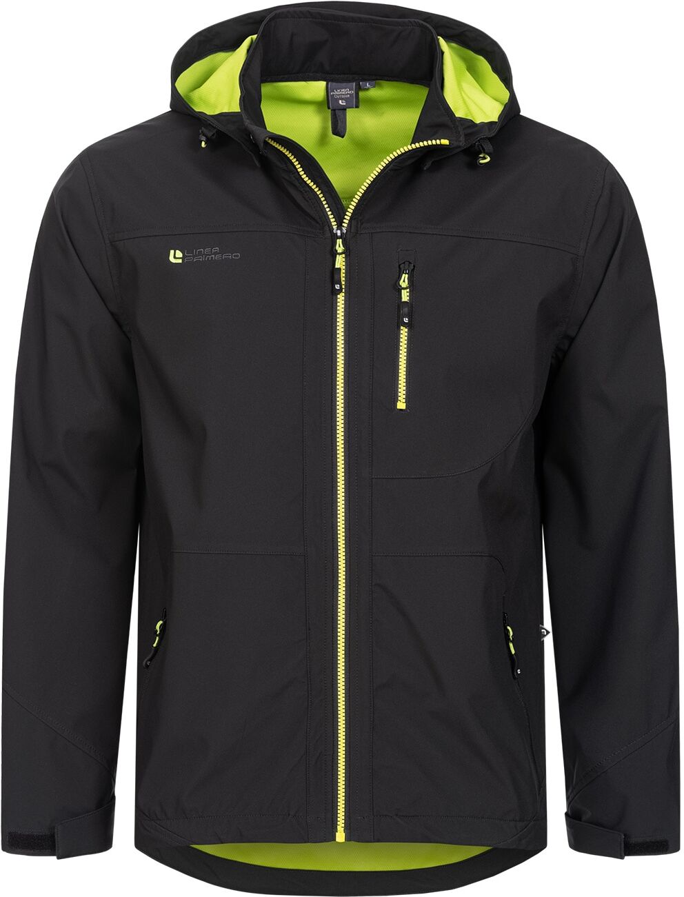 Softshelljacke DEPROC ACTIVE "LAC SIMARD Men", Herren, Gr. S, schwarz, Softshell, 96% Polyester, 4% Elasthan mit TPU Membrane, bequem hüftbedeckend, verstellbar mit verstellbarem Klettverschluss, Jacken Softshelljacke, mit abnehmbarer Kapuze schwarz S