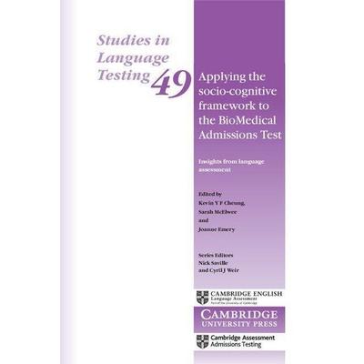 Applying the Socio-Cognitive Framework to the Biomedical Admissions Test, Taschenbuch von Joanne Saville, Nick Weir, Cyril J. Emery, Cambridge