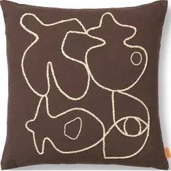 Figure Dekoratives Kissen 50 x 50 cm kaffeebraun