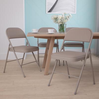 Flash Furniture 4 Pack Double Braced Vinyl Folding Chair